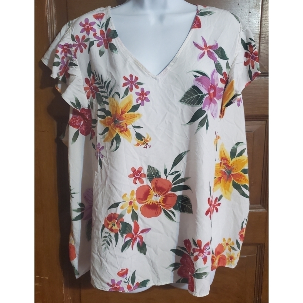 Old Navy Floral Tropical Top